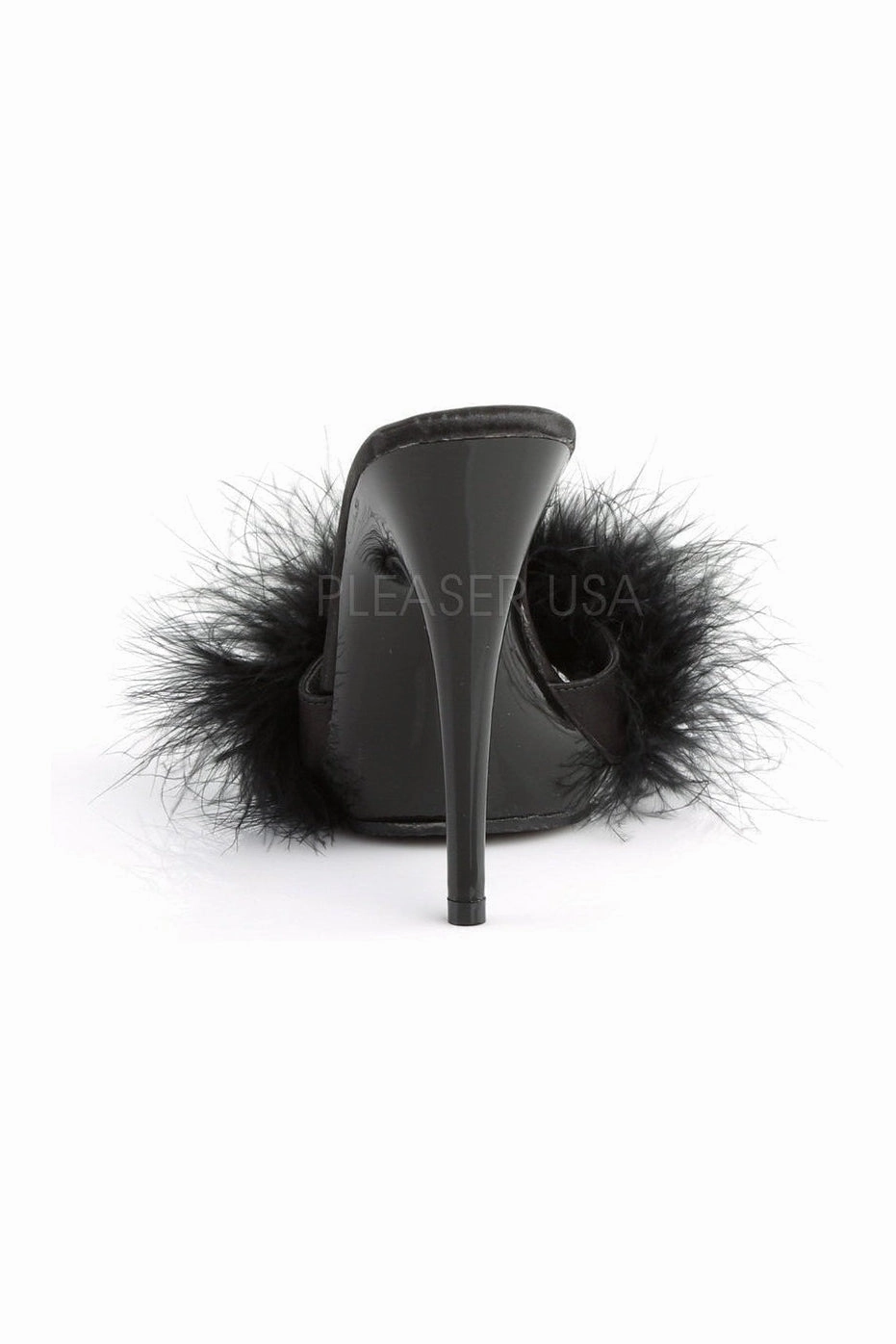 POISE-501F Slide | Black Genuine Satin