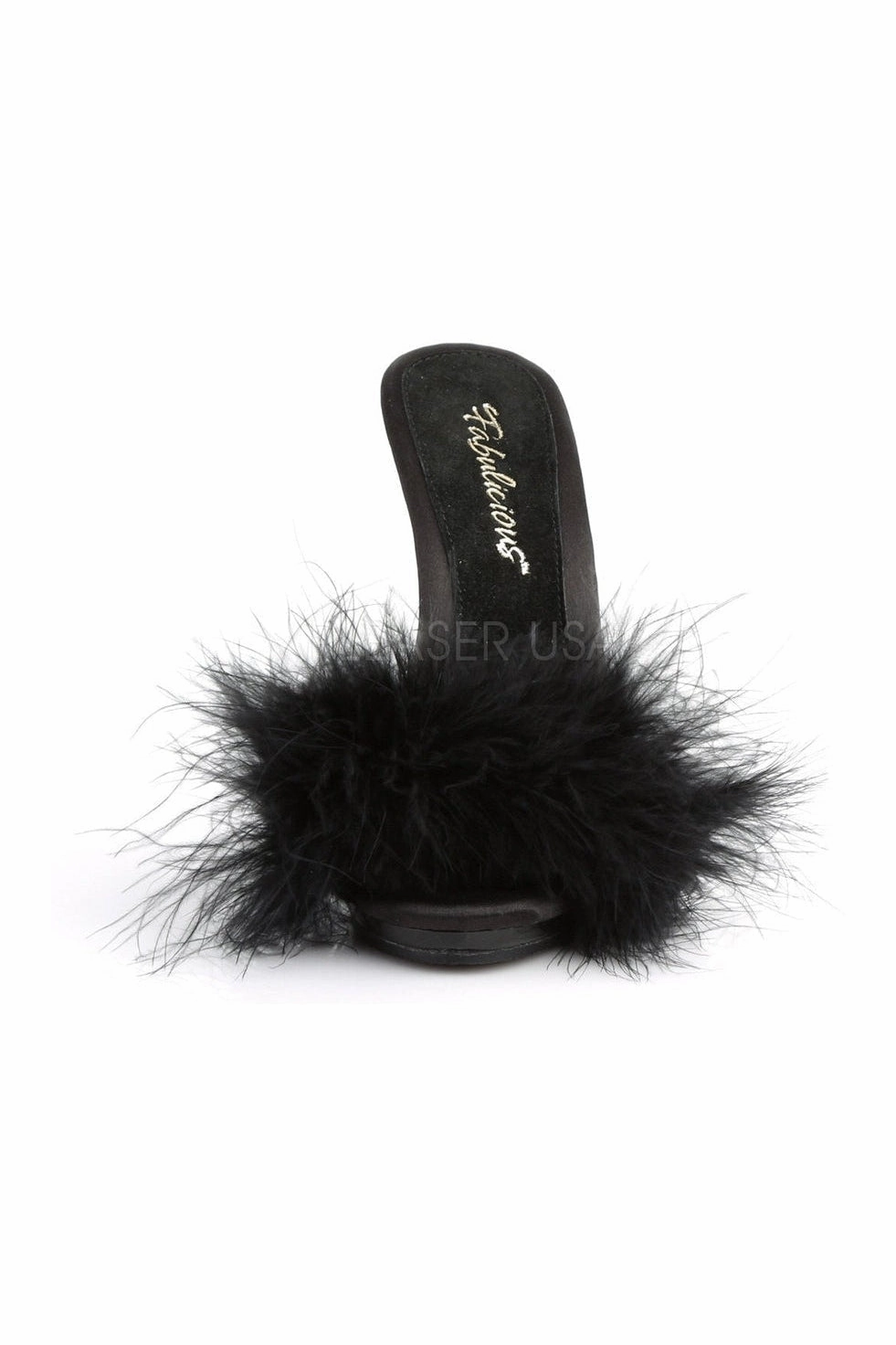 POISE-501F Slide | Black Genuine Satin