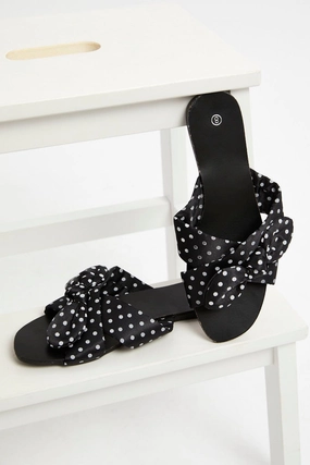 Polka Dot Flat Slides