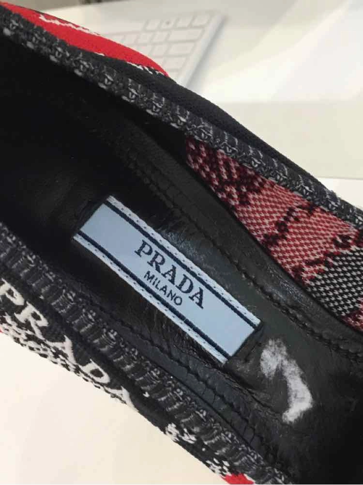 Prada Red and Black Size 36.5 Shoes