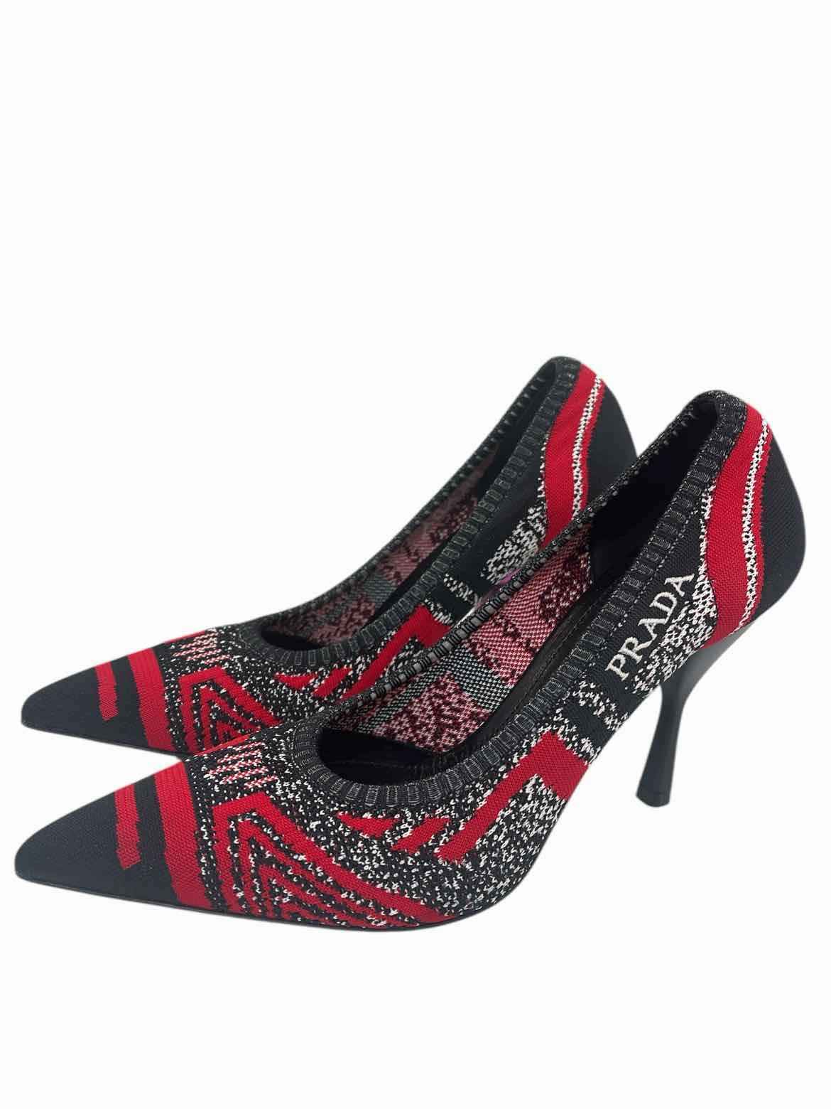 Prada Red and Black Size 36.5 Shoes
