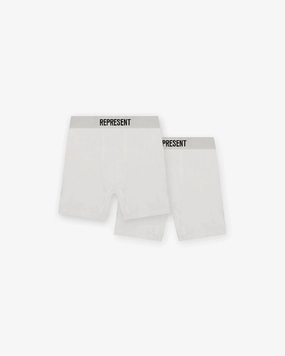 Represent Boxers 2 Pack - Flat White