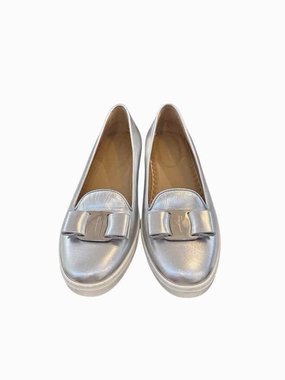 Salvatore Ferragamo Metallic Silver Size 10 Shoes
