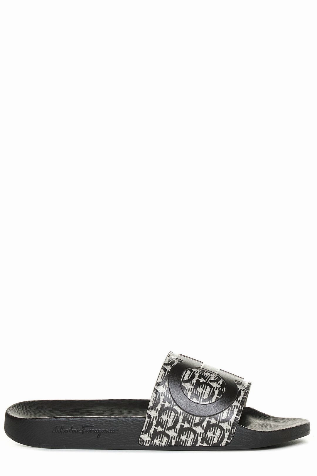 Salvatore Ferragamo Monogram Print Slides