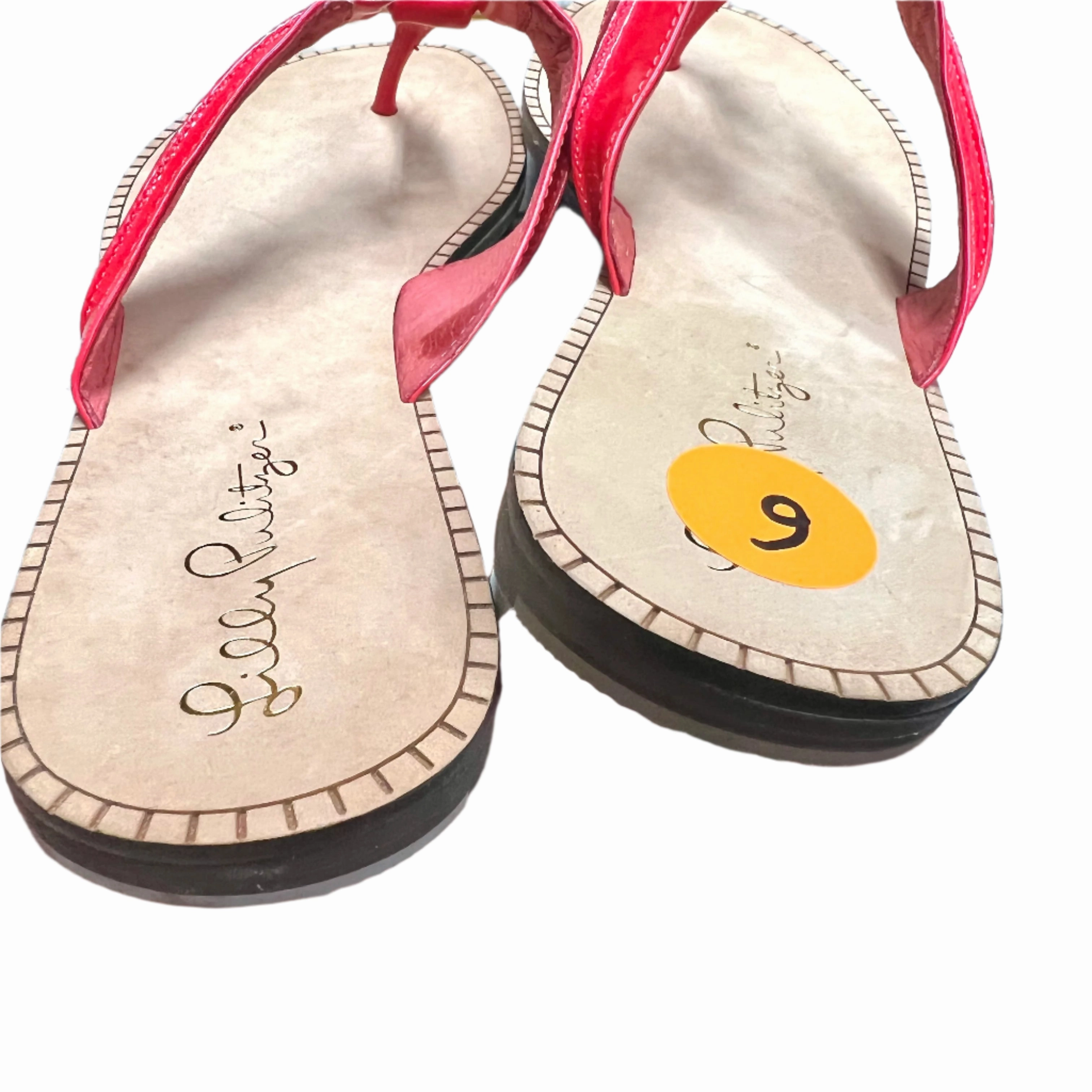 Sandals Designer By Lilly Pulitzer In Orange, Size: 6