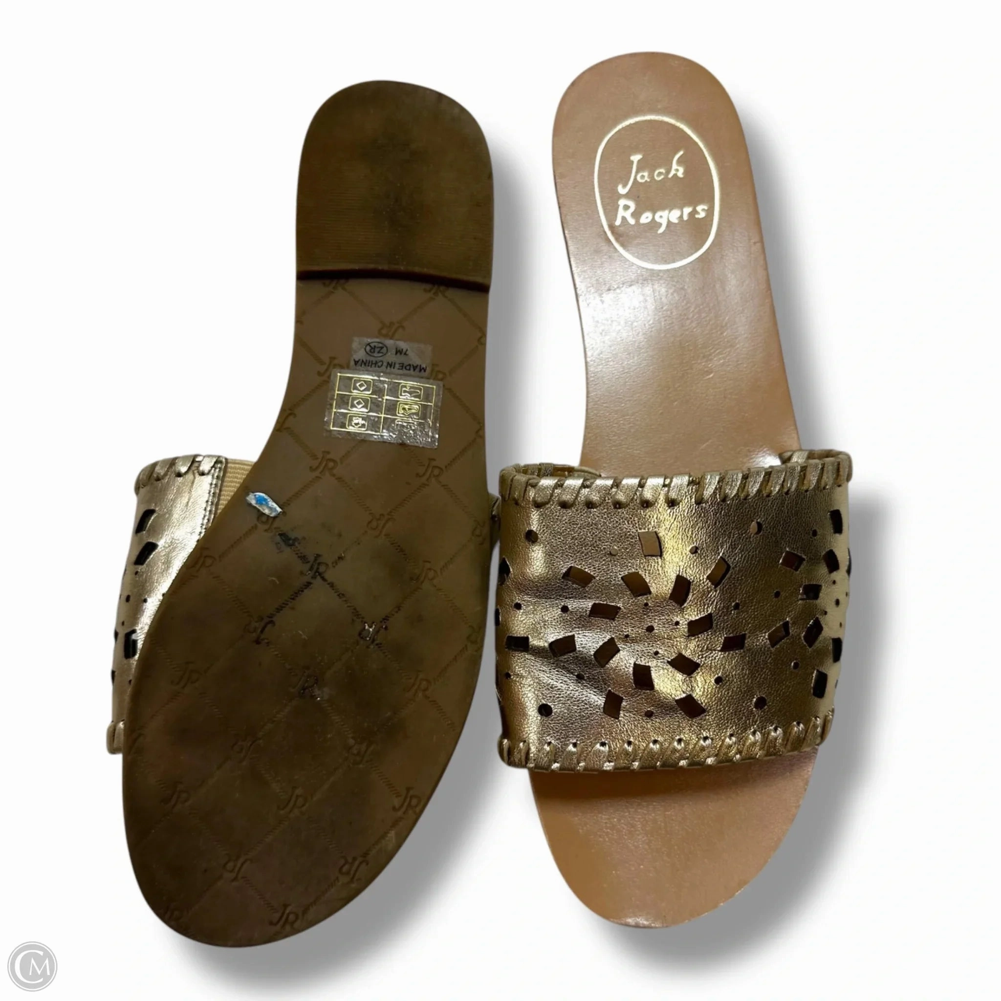 Sandals Flats By Jack Rogers In Gold, Size: 7