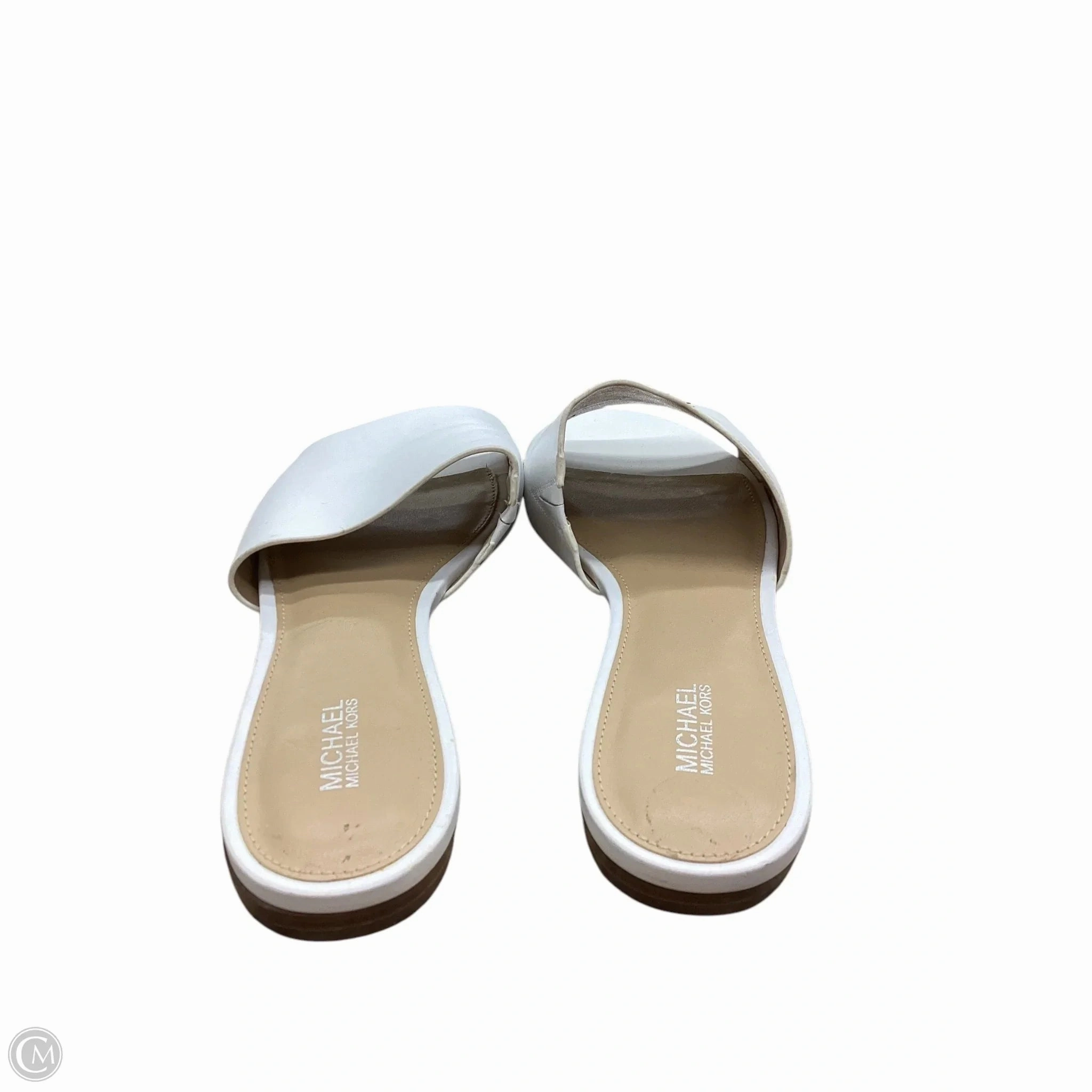 Sandals Flats By Michael By Michael Kors In White, Size: 8.5