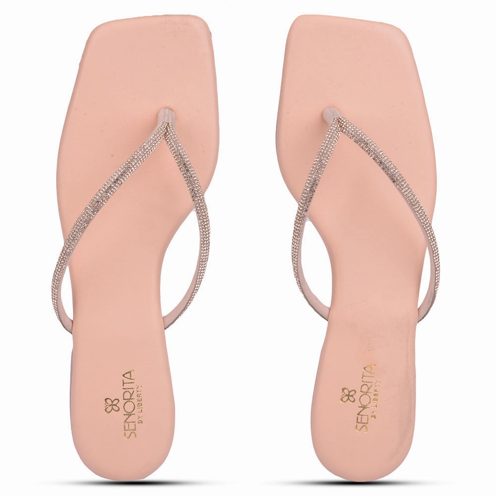 SENORITA By Liberty Women STY-50E Peach Casual Slippers