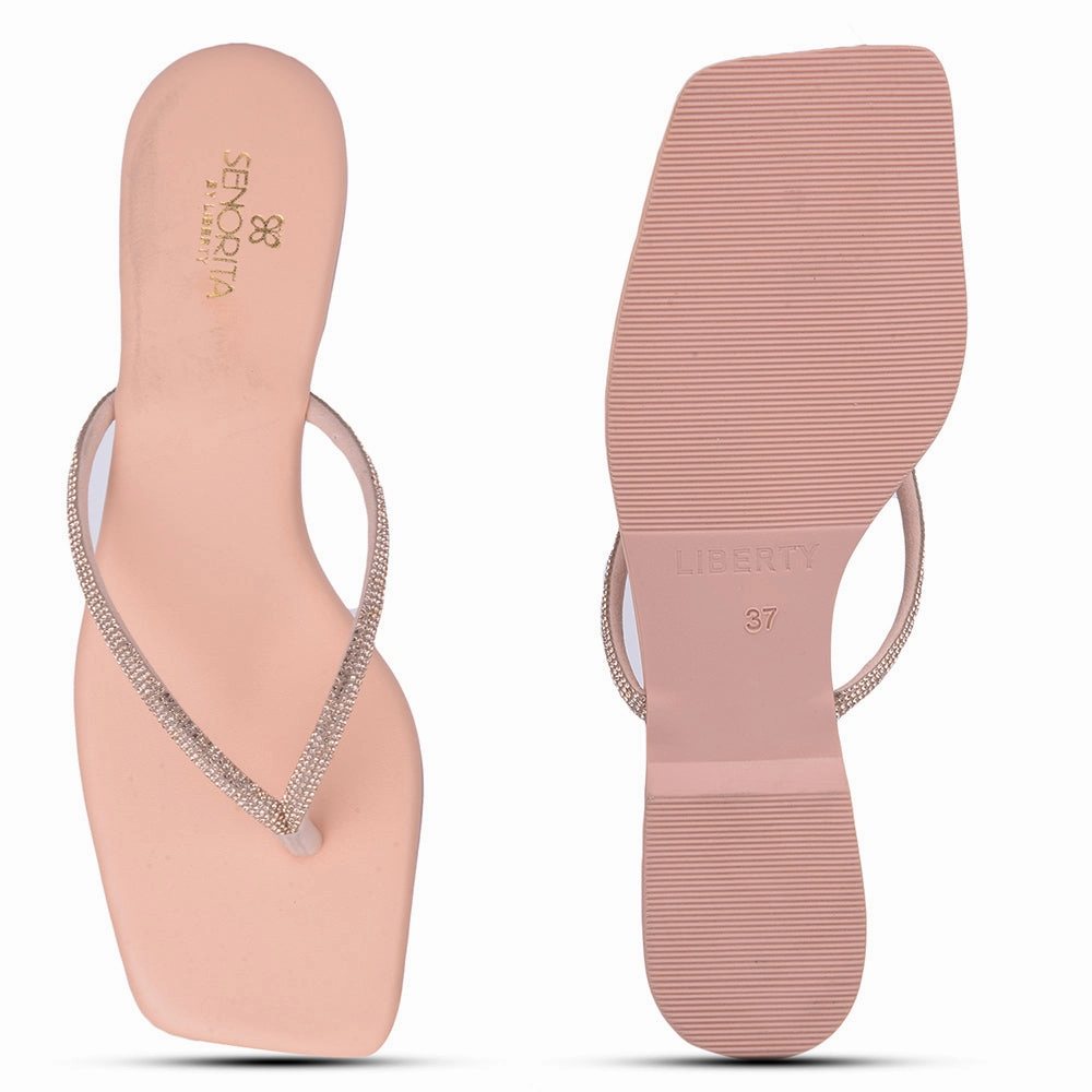 SENORITA By Liberty Women STY-50E Peach Casual Slippers