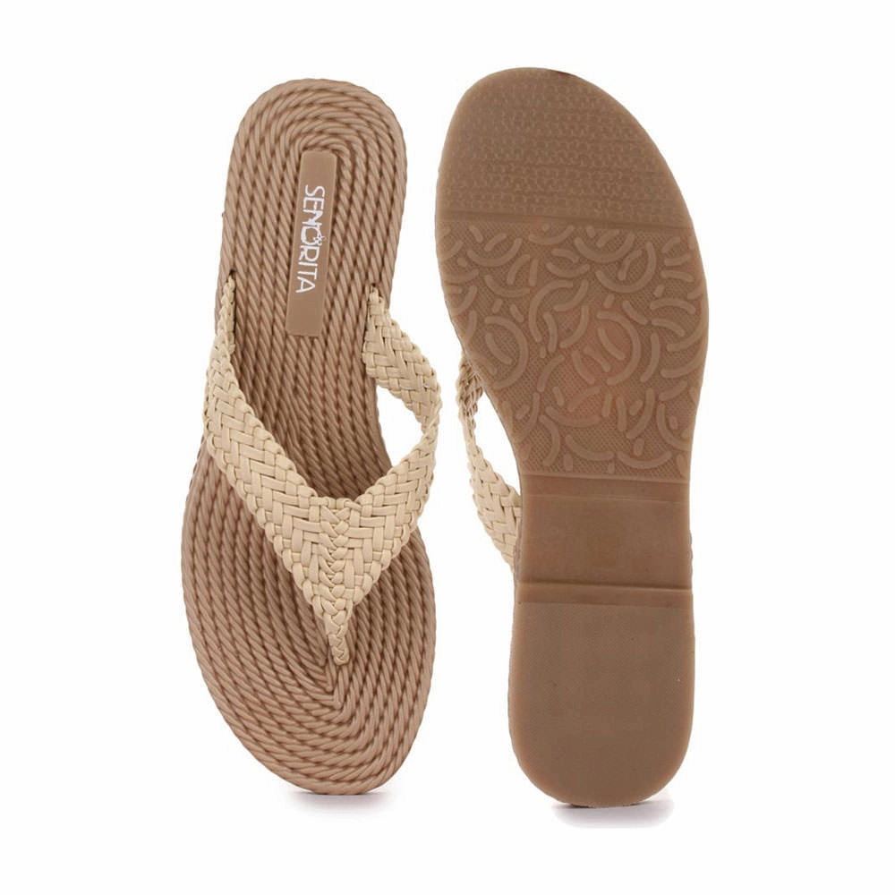 Senorita Casual (Beige) Slipper For Women LSM-0135 By Liberty