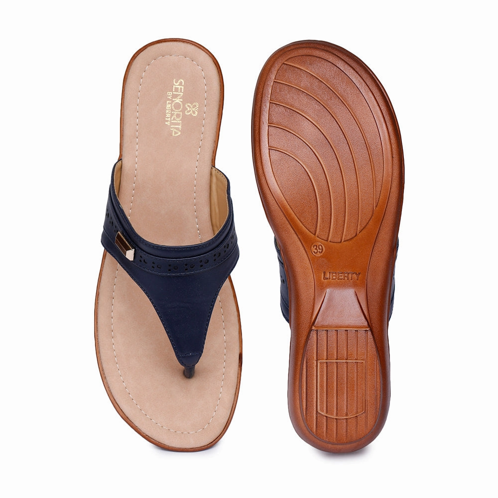 Senorita Casual (Blue) Slipper For Women MMJ-101 By Liberty