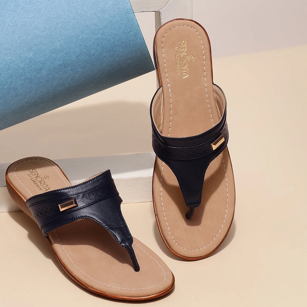 Senorita Casual (Blue) Slipper For Women MMJ-101 By Liberty