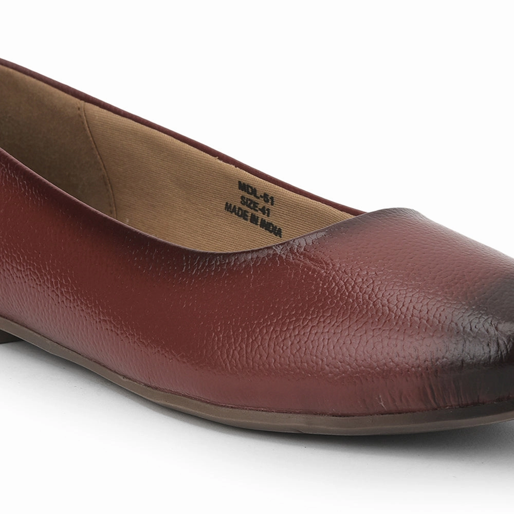Senorita Casual (Cherry) Ballerina Shoes For Ladies MDL-51 By Liberty