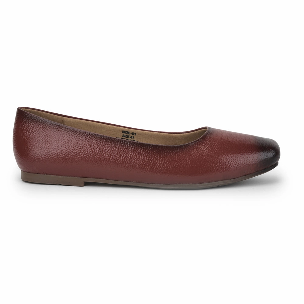 Senorita Casual (Cherry) Ballerina Shoes For Ladies MDL-51 By Liberty
