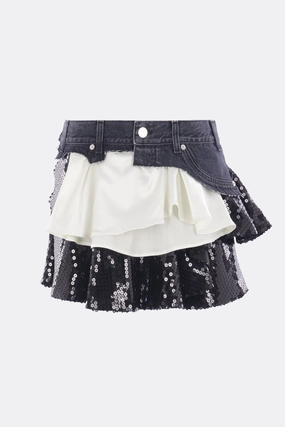 sequin triple skirt