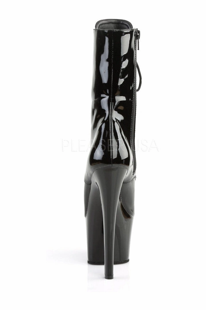 SKY-1020 Platform Boot  | Black Patent