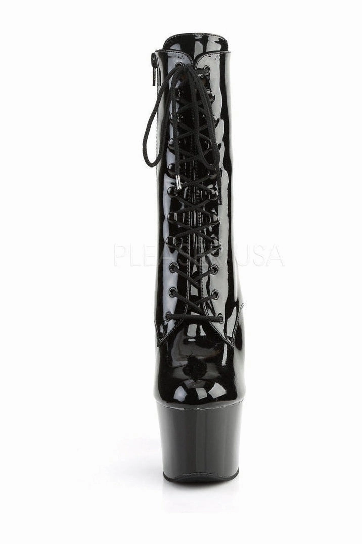 SKY-1020 Platform Boot  | Black Patent
