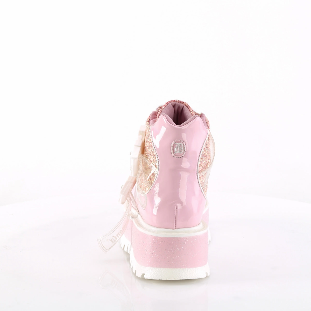 SLACKER-50  Baby Pink Holographic Patent-Pink Multi Glitter