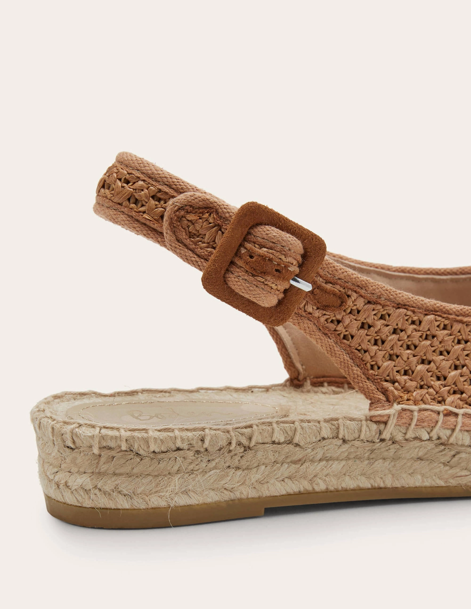 Slingback Espadrille Sandals-Woven Tan