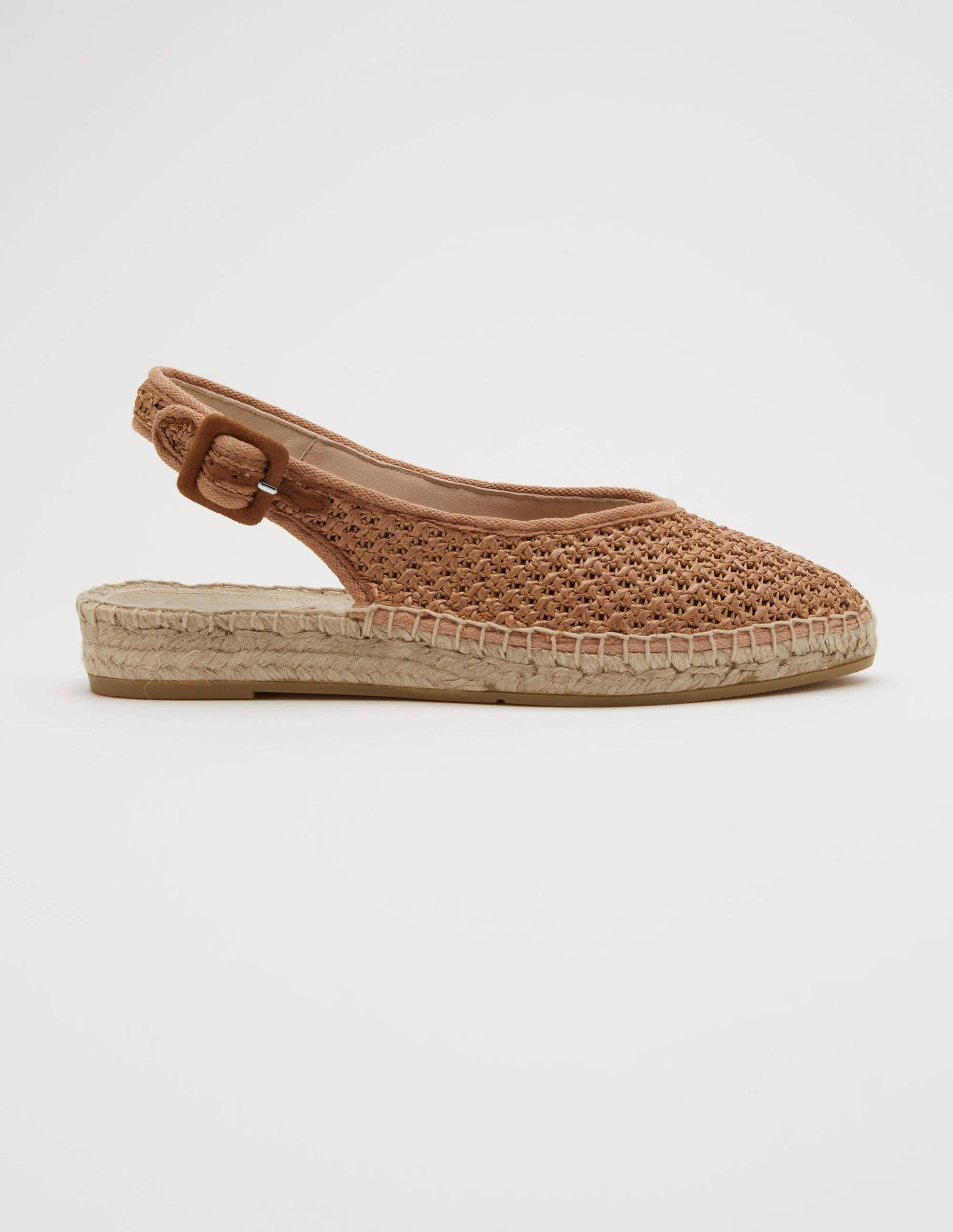 Slingback Espadrille Sandals-Woven Tan