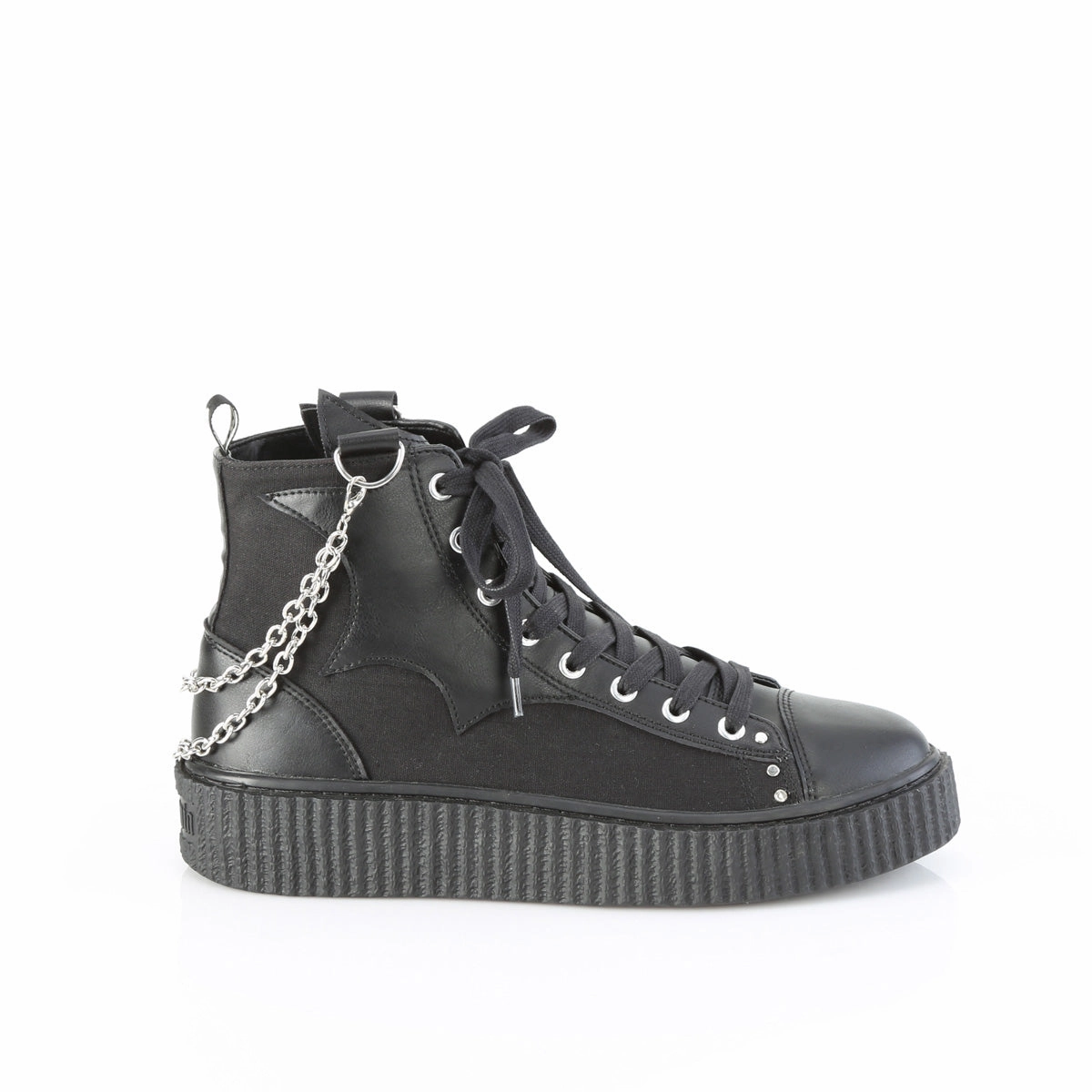 SNEEKER-230  Black Canvas-Vegan Leather
