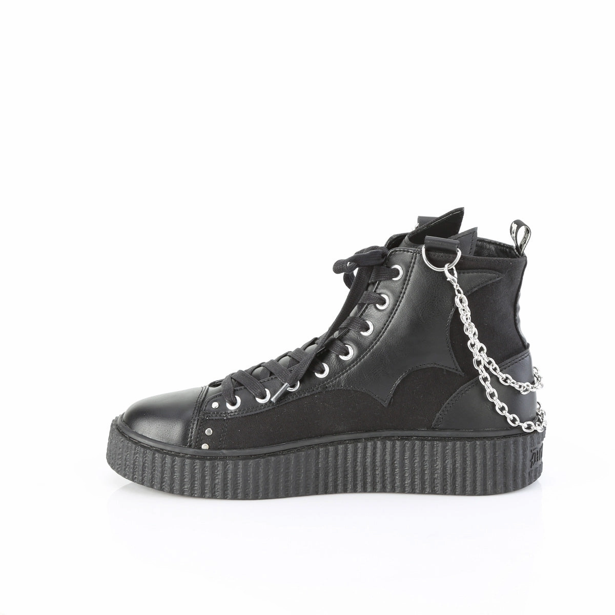 SNEEKER-230  Black Canvas-Vegan Leather