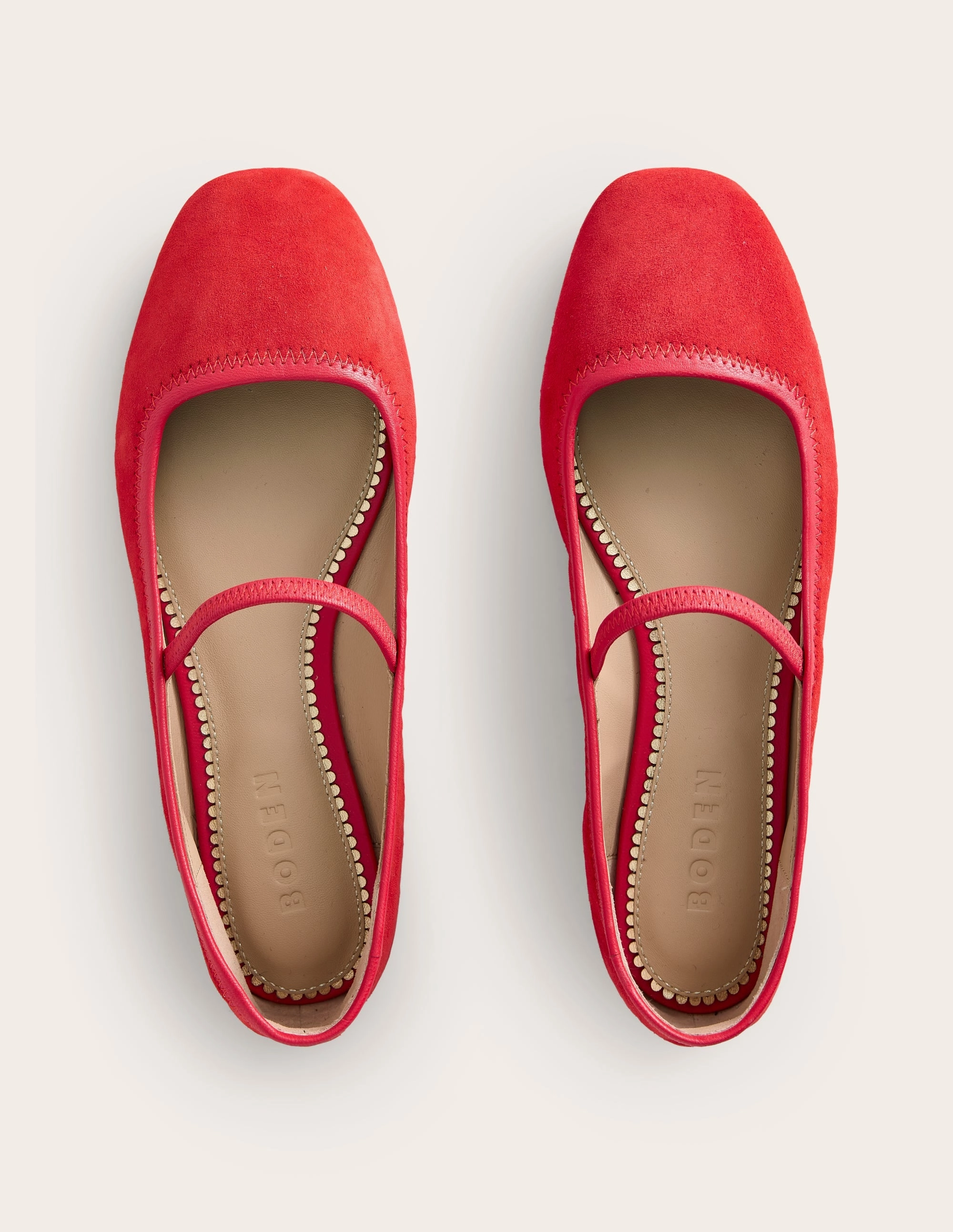 Thea Mary Jane Ballet Flats-Red