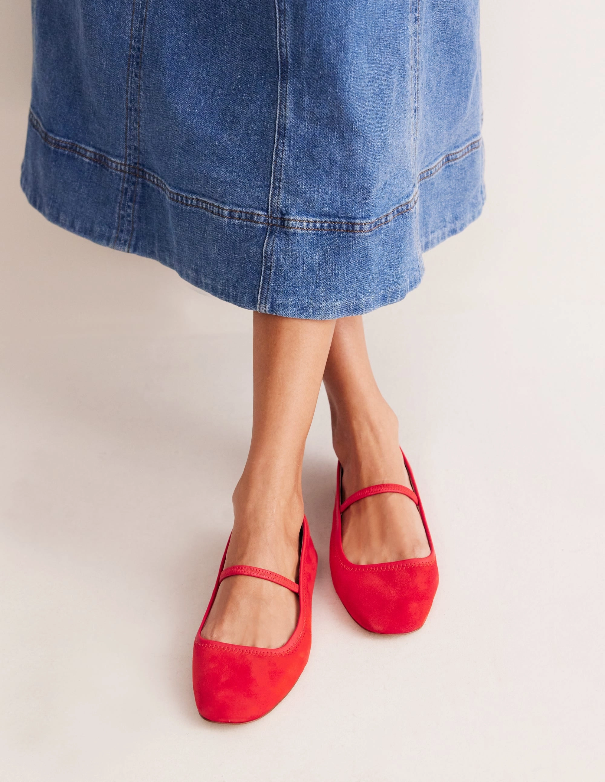Thea Mary Jane Ballet Flats-Red