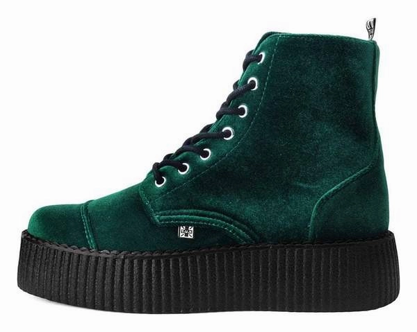 TUK V9759L Green Velvet 7-Eye Viva Mondo Boot