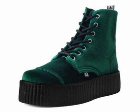 TUK V9759L Green Velvet 7-Eye Viva Mondo Boot