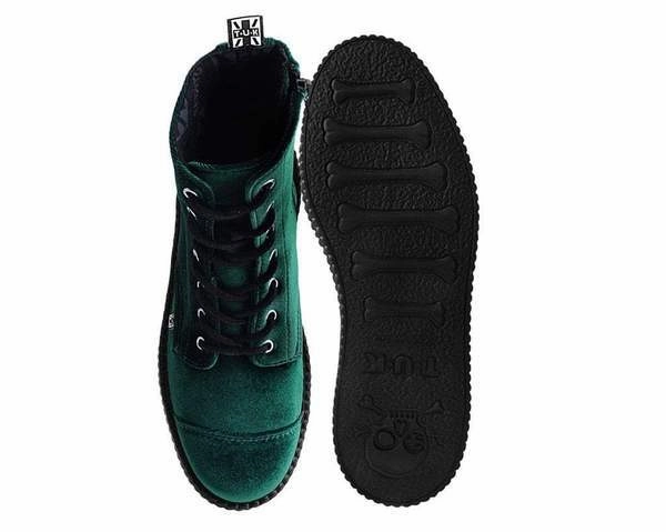 TUK V9759L Green Velvet 7-Eye Viva Mondo Boot