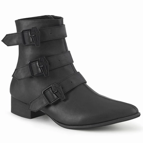 WARLOCK-50-C  Black Vegan Leather