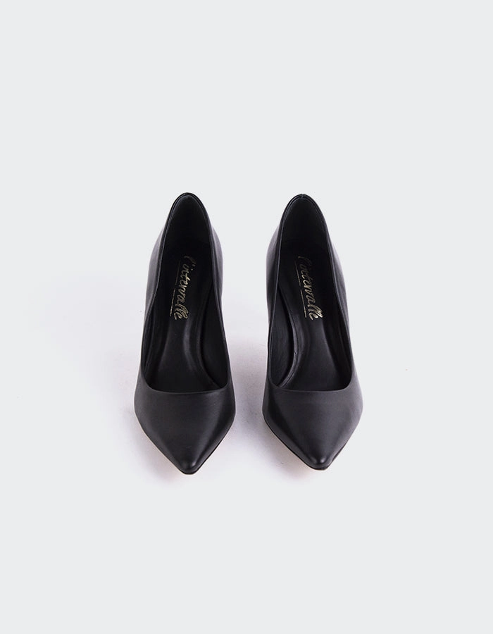 Zinnia Black Leather